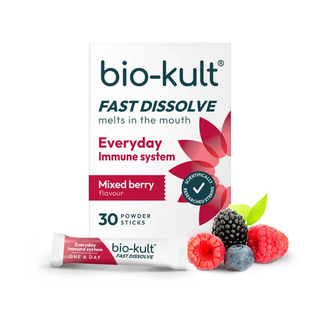 Bio-Kult Everyday Fast Dissolve Live Bacteria Powder Sticks, Mixed Berry Flavour